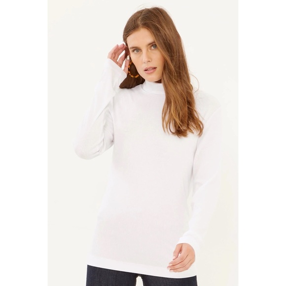 Three Dots Refined Rib Long Sleeve Turtleneck - Picture 1 of 9